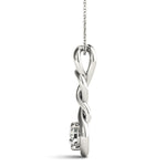 1 CT Round Diamond Pendant Necklace