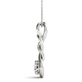 1 CT Round Diamond Pendant Necklace
