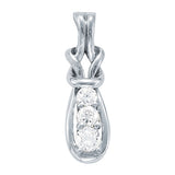 Round Diamond Love Knot Pendant
