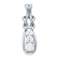 Round Diamond Love Knot Pendant