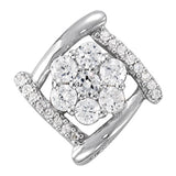 Multi-Diamond Round Love Knot Pendant