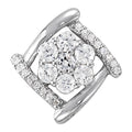 Multi-Diamond Round Love Knot Pendant