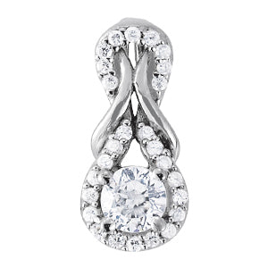 Multi-Diamond Love Knot Pendant