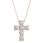 14K Rose Gold Diamond Fashion Pendant