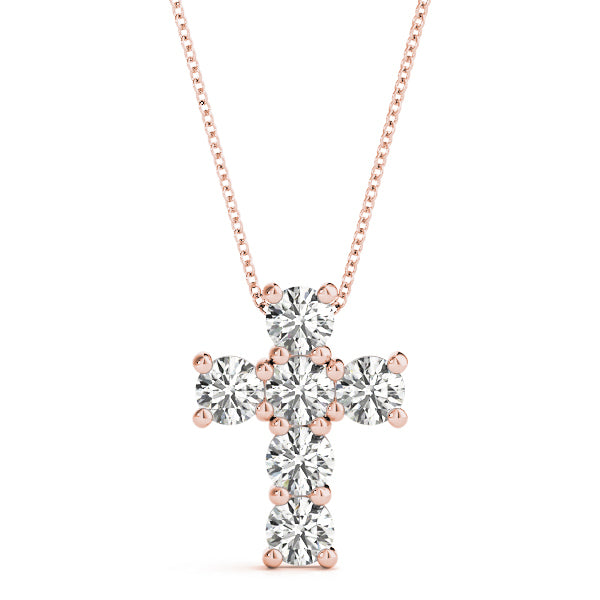 14K Rose Gold Diamond Fashion Pendant