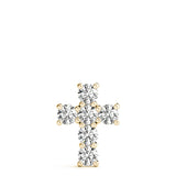 14K Yellow Gold Diamond Cross Pendant