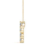 14K Yellow Gold Diamond Cross Pendant