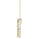 14K Yellow Gold Diamond Cross Pendant
