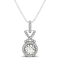 Round Diamond Halo Pendant