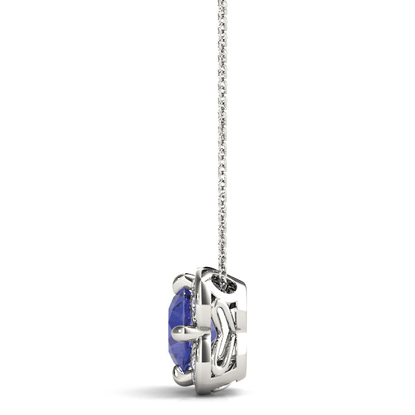 Round Diamond Halo Pendant