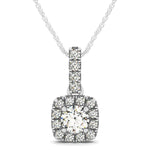 Round Diamond Halo Pendant