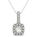 Round Diamond Halo Pendant