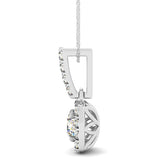 Round Diamond Halo Pendant