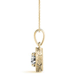 14K Yellow Gold Diamond Solitaire Pendant - 1 Carat