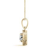 14K Yellow Gold Diamond Solitaire Pendant - 1 Carat
