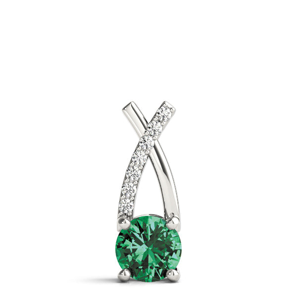 Platinum Round Diamond Fashion Pendant