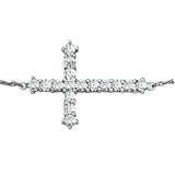 Multi-Diamond Religious Cross Pendant