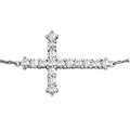 Multi-Diamond Religious Cross Pendant
