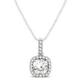 Multi-Diamond Round Halo Pendant