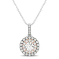 Round Diamond Halo Pendant
