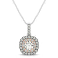 Round Diamond Halo Pendant