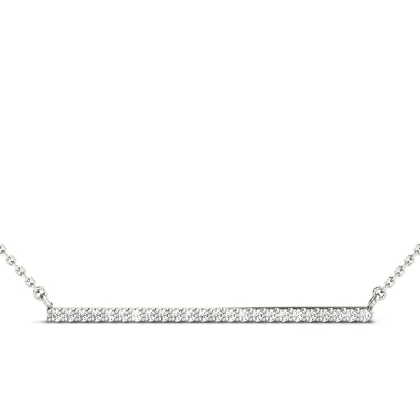 24-Diamond Round Pendant Necklace