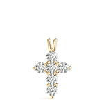 14K Yellow Gold Round Diamond Fashion Pendant