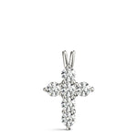 Multi-Diamond Cross Pendant Necklace