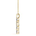 14K Yellow Gold Round Diamond Fashion Pendant