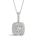 Round Diamond Halo Pendant