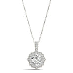 Diamond Round Halo Pendant