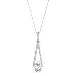 74 Diamond Round Halo Pendant