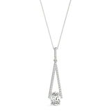 74 Diamond Round Halo Pendant
