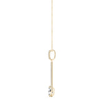 14K Yellow Gold Oval Diamond Halo Pendant