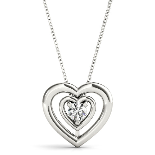 0.5 CT Round Diamond Solitaire Pendant