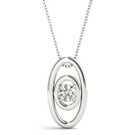 0.1CT Round Diamond Solitaire Pendant