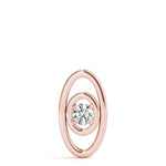 14K Rose Gold 0.1 CT Round Diamond Pendant