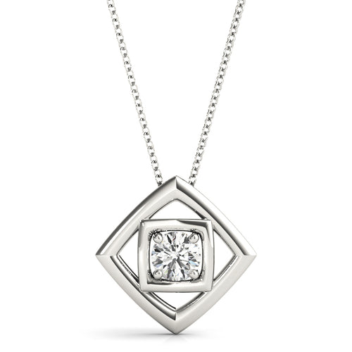 0.35 CT Round Diamond Solitaire Pendant