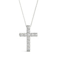 Multi-Diamond Religious Cross Pendant
