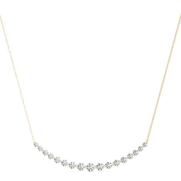 14K Yellow Gold Round Diamond Fashion Pendant