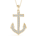 14K Yellow Gold Diamond Fashion Pendant