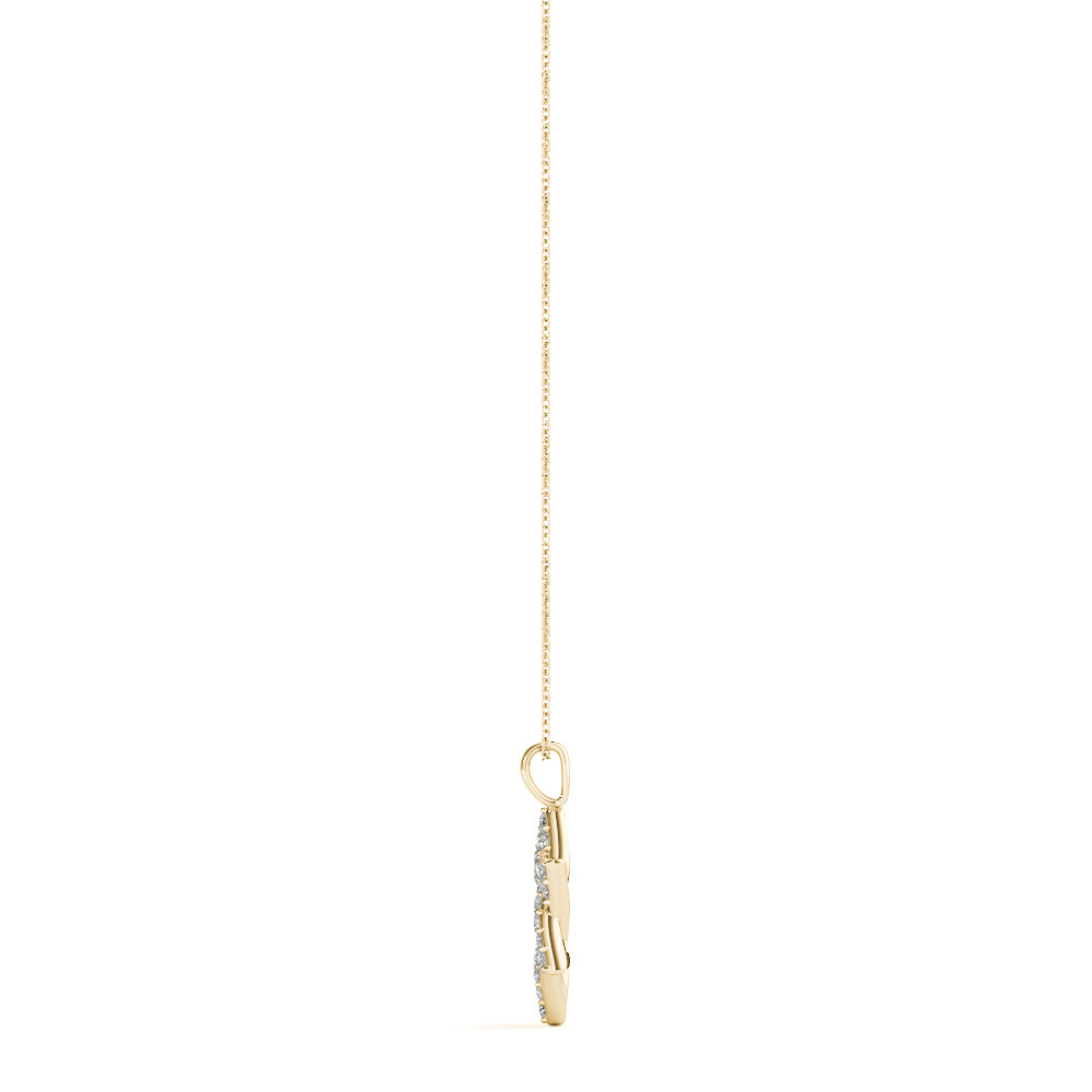 14K Yellow Gold Diamond Fashion Pendant