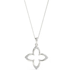Multi-Diamond Round Geometric Pendant