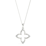Multi-Diamond Round Geometric Pendant