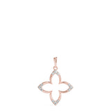 14K Rose Gold Round Diamond Fashion Pendant