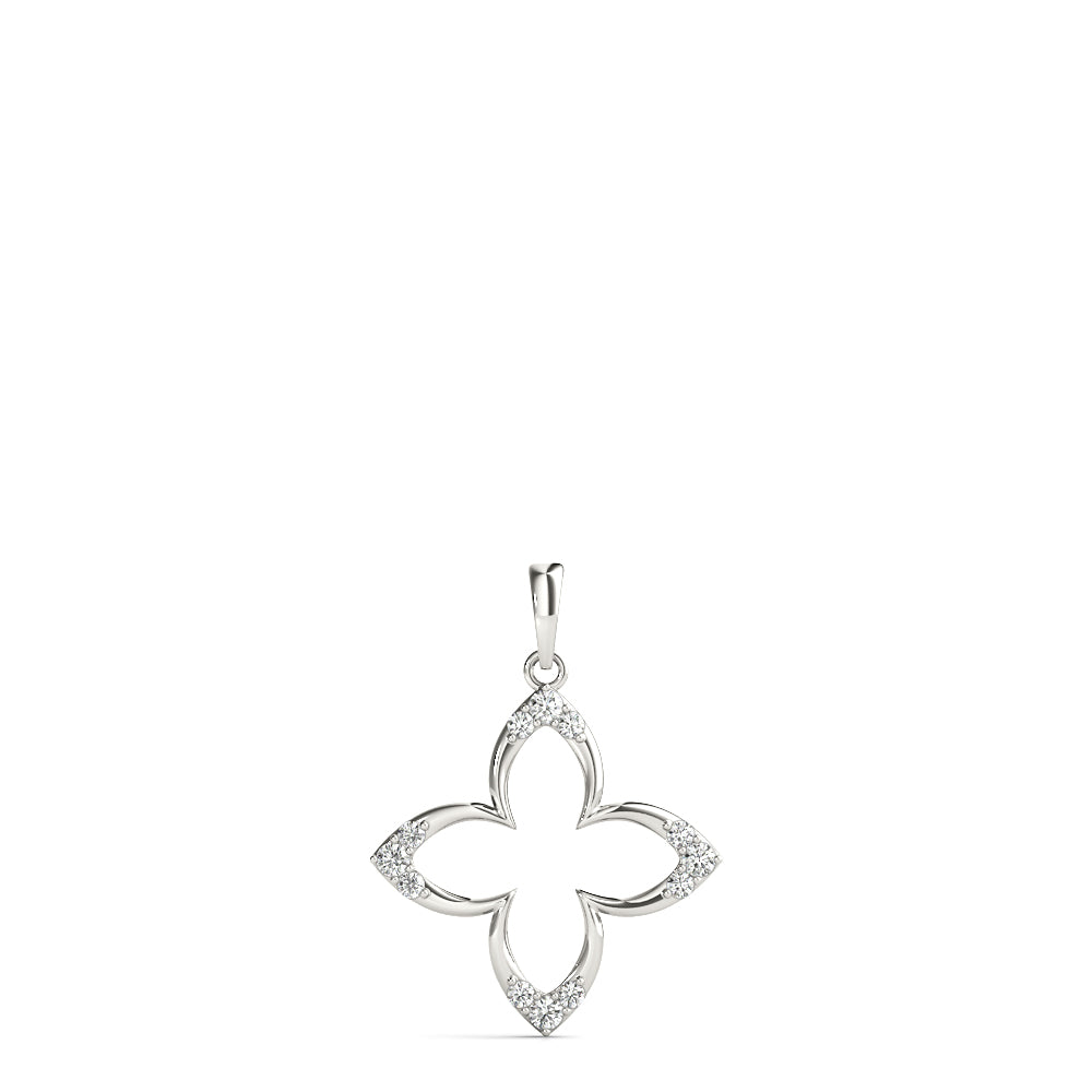 Multi-Diamond Round Geometric Pendant