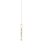 14K Yellow Gold Round Diamond Fashion Pendant