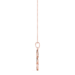 14K Rose Gold Round Diamond Fashion Pendant