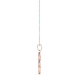 14K Rose Gold Round Diamond Fashion Pendant