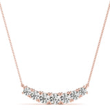 14K Rose Gold Diamond Bar Pendant